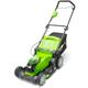 Greenworks G40LM41 40v Cordless Rotary Lawnmower 400mm FREE Garden Sprinkler & Trowel Set Worth £36