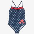 Playshoes Girls Blue & Red Hearts Swimsuit