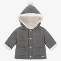 Tartine Et Chocolat Grey Cotton Knit Baby Pram Coat