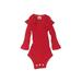 Long Sleeve Onesie: Red Bottoms - Kids Girl's Size 70