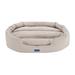 Missy Water Resistant Round Dog Bed, 27.5" L X 33.5" W X 8" H, Beige, Medium, Brown