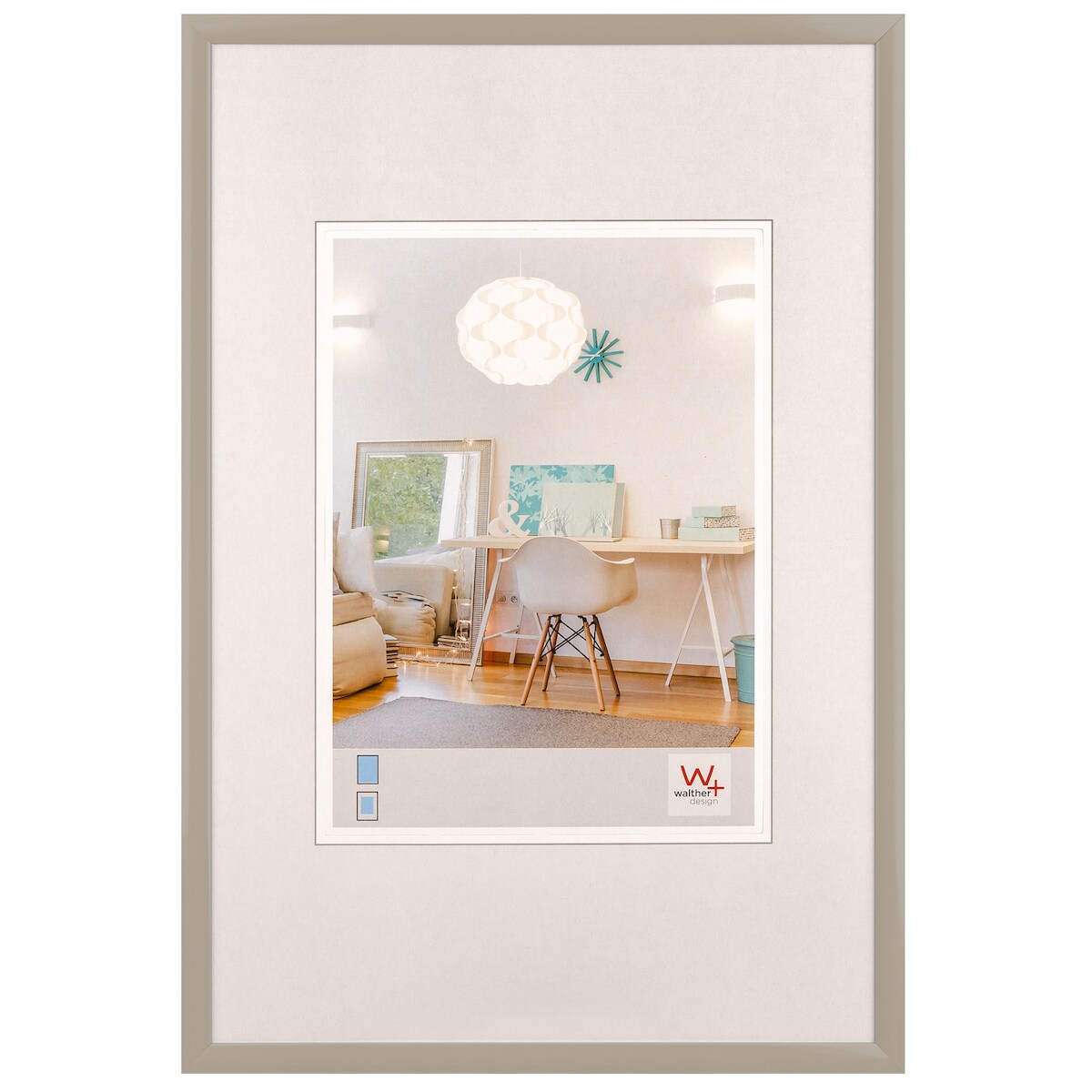 walther + design Lifestyle Kunststoff Bilderrahmen 30x40 cm GRAU Image