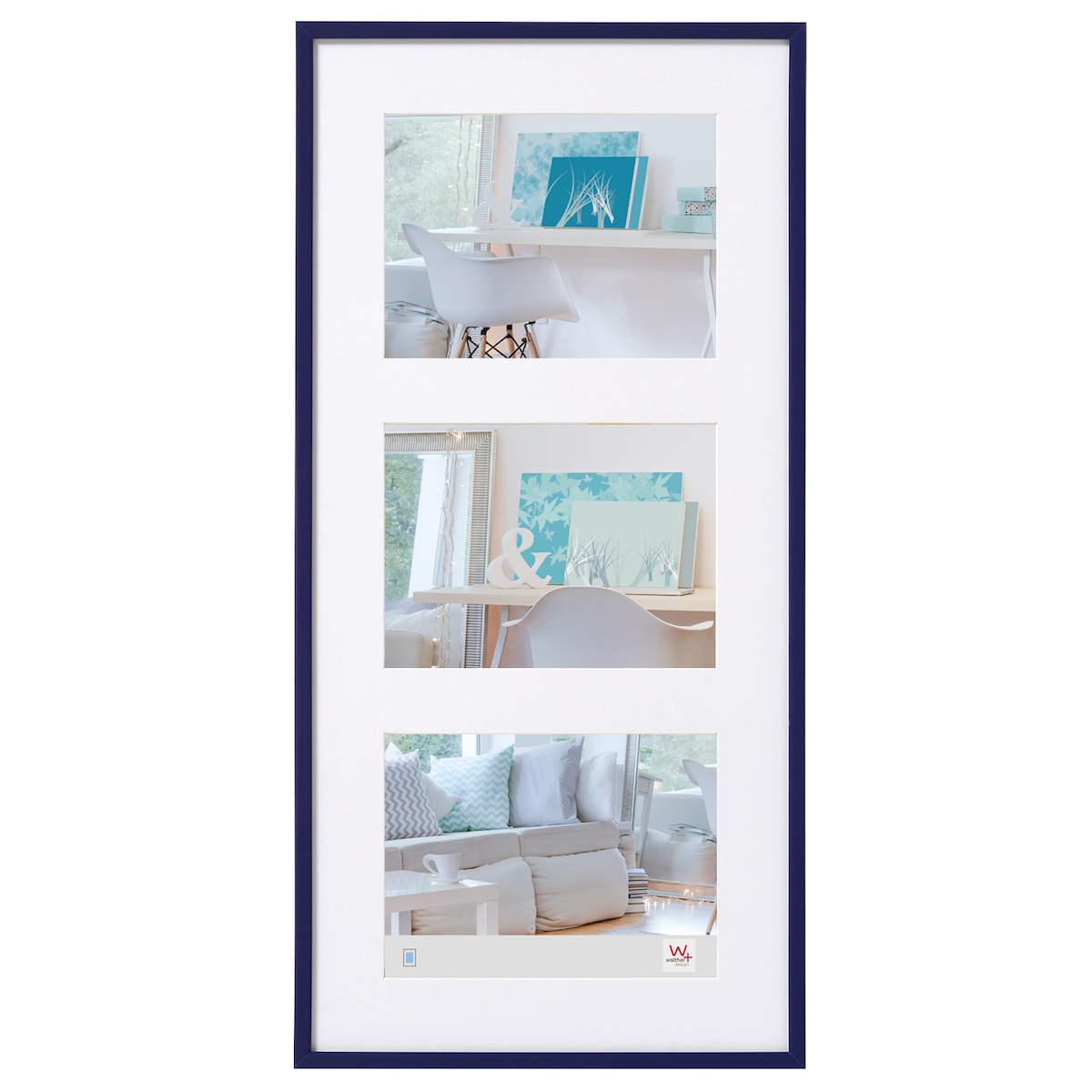 walther + design Lifestyle Galerie Bilderrahmen 3X15X20, BLAU Image