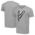 Men's Starter Heather Gray Las Vegas Raiders Color Scratch T-Shirt