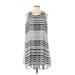 Calvin Klein Casual Dress - Mini Cold Shoulder Sleeveless: Gray Print Dresses - Women's Size 12