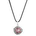 MUMMY BELL Damen-Halskette Jingle Bell Kleine Blumen - Red K2SC18 sTE0077 Marke, Estándar, Metall, Kein Edelstein