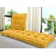 GGoty Cotton Bench Cushion Pad 2/3 Seater,Thick Sofa Bench Cushion Pad Warm Cushion Pad for Swing Patio Floor Home Indoor (150x40cm,Yellow)