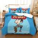 unesun Mr Bean Duvet Cover Set Kids Adults Bedroom Comedian 3D De Sign Duvet 3 Piece Set Zipper Design Soft Microfiber Breathable Bed Set Duvet with Pillow Cases King（220x240cm）