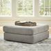 Signature Design by Ashley Avaliyah Upholstered Ottoman Polyester in Black/Gray | 20 H x 44 W x 44 D in | Wayfair 5810308