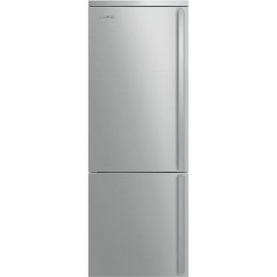 SMEG Portofino 27.7" Bottom Freezer Refrigerator 16.26 cu. ft, Stainless Steel in Gray | 76.9 H x 27.7 W x 29.5 D in | Wayfair FA490ULX