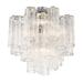 Everly Quinn Dalpat Glass Semi Flush Mount Glass in Gray | 13.75 H x 17.75 W x 17.75 D in | Wayfair 1562045B3C064BD9A5CBD9EFF498B7CF