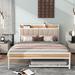 17 Stories Jaynette Upholstered Bed Wood in White/Brown | 39 H x 56.1 W x 82.3 D in | Wayfair 1FA8C09DCE7445FDAF96093EFF8CCCED