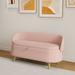 Mercer41 127"Featured Storage Bench Solid + Manufactured Wood/Polyester/Wood in Pink | 26.4 H x 50 W x 19.3 D in | Wayfair