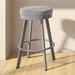 Brayden Studio® Jamieson Swivel Counter & Bar Stool Upholstered/Metal in Gray | Bar Stool (30.25" Seat Height) | Wayfair