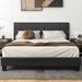 Ebern Designs Tufted Platform Bed w/ Adjustable Headboard Upholstered/Polyester in Gray | 36 H x 60 W x 82 D in | Wayfair