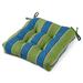 Wade Logan® Shipton Outdoor 20" Dining Chair Seat Cushion Polyester in Green/Blue | 1 | Wayfair 7C7CAE1E080047BDB27E47E9AD6BBD46