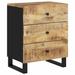 Loon Peak® Solid Wood Nightstand Wood in Black/Brown | 23.6 H x 19.7 W x 13 D in | Wayfair 3D70817BA82F45BCAB4D95596F97A588