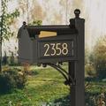 Whitehall Products Modern Mailbox Aluminum in Black | 58.25 H x 9.625 W x 19.375 D in | Wayfair 16550