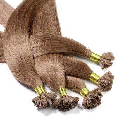 hair2heart - Bonding Extensions Echthaar #8/1 Hellblond Asch 1g Haarextensions Braun Damen