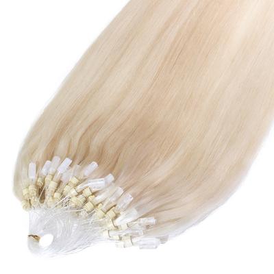 hair2heart - Microring Extensions Premium Echthaar #10/0 Hell-Lichtblond 0,8g Haarextensions 25 ct Nude Damen