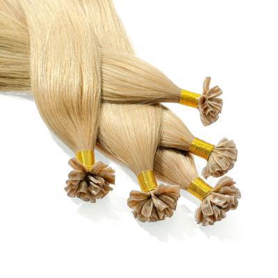 hair2heart Bonding Extensions Echthaar #9/31 Lichtblond Gold-Asch 0,5g 50cm Hellbraun Damen Image
