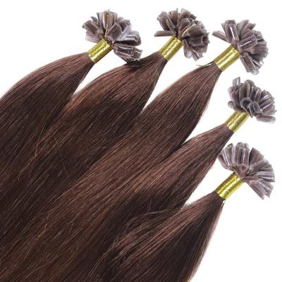 hair2heart Bonding Extensions Premium Echthaar #4/77 Mittelbraun Braun-Intensiv 1g 40cm Braun Damen