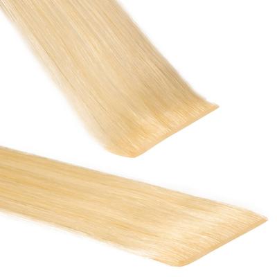 hair2heart Invisible Tape Extensions Premium Echthaar #9/0 Lichtblond 60cm Nude Damen