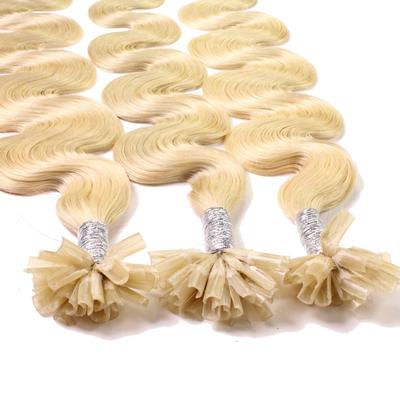 hair2heart - Bonding Extensions Echthaar #9/0 Lichtblond 1g Haarextensions 25 ct Nude Damen (38.19 € / 1 ct) Image