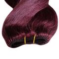 hair2heart - Echthaartresse Extensions Premium Echthaar #55/66 Hellbraun Intensiv Violett-Intensiv Haarextensions Schwarz Damen