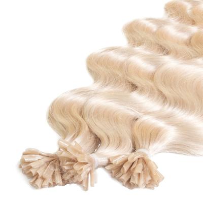 hair2heart - Bonding Extensions Premium Echthaar #10/0 Hell-Lichtblond 0,8g Haarextensions 25 ct Nude Damen