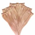 hair2heart - Invisible Clip Extensions Premium Echthaar #8/0 Hellblondblond Haarextensions Hellbraun Damen