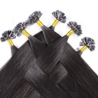 hair2heart Bonding Extensions Premium Rohhaar Naturschwarz 40cm Schwarz Damen Image