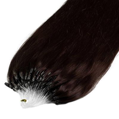 hair2heart Microring Extensions Premium Echthaar #6/3 Dunkelblond Gold 0,8g 60cm Schwarz Damen Image
