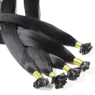 hair2heart - Bonding Extensions Echthaar #2/0 Schwarz 1g Haarextensions 25 ct Schwarz Damen (37.59 € / 1 ct) Image