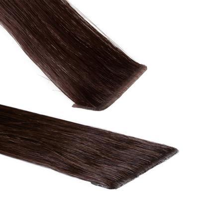 hair2heart Invisible Tape Extensions Premium Echthaar #6/3 Dunkelblond Gold 50cm Schwarz Damen Image