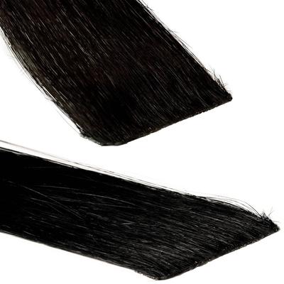 hair2heart Invisible Tape Extensions Premium Echthaar #4/0 Mittelbraun 50cm Schwarz Damen