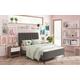 Novo Madelin Silver Velvet Bed Frame, Double