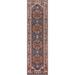 Geometric Blue Heriz Serapi Oriental Runner Rug Handmade Wool Carpet - 2'6"x 11'10"
