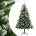 vidaXL Christmas Tree with Flocked Snow Outdoor Artificial Hinged Xmas Tree