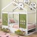 Twin Size Wood House Bed with 2 Drawers &Window Decoration Kids Bed