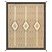 Canvello N. A. V. A. J. O Style Hand-Woven Wool Beige Area Rug- 8'1" X 9'9" - Beige - Charcoal - 8' 1" X 9' 9"