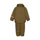 CeLaVi Unisex Kids Basic Recycle PU Rainwear Set, Nutria, 130