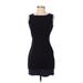 Elie Tahari Casual Dress - Bodycon Crew Neck Sleeveless: Black Print Dresses - Women's Size 2