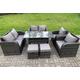 Reclining 8-Seater Grey Rattan Garden Furniture Set | Wowcher
