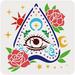 Ouija Planchette Painting Stencil 11.8x11.8 inch Sun Moon Star Stencils Plastic Rose Flowers Stencil Reusable Eye Pattern Stencils for Painting on Wood Floor Wall and Tile