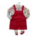 Carter s Baby Girl s 3 Piece Long Sleeve Top Overall Dress & Tights Set (Pink Floral 6M)