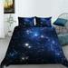 Home Textiles Polyester Bedding Cover Set Starry Sky Printed Comforter Cover Set with Pillowcase Twin (68 x86 )