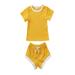 Seyurigaoka Seyurigaoka Infant Baby Clothes Short Sleeve Tops T-shirt and Shorts Pants Ribbed Outfits