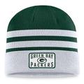 Men's Fanatics Branded Heather Gray Green Bay Packers Logo Cuffed Knit Hat
