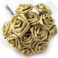 Handmade Folded ribbon Roses 0.50-inch rose 144 Roses Gold